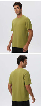 Mens Gym Activewear 39%Polyester 27.5% Cotton 27.5%Modal 6%Spandex Tshirt 61202 print logo 20