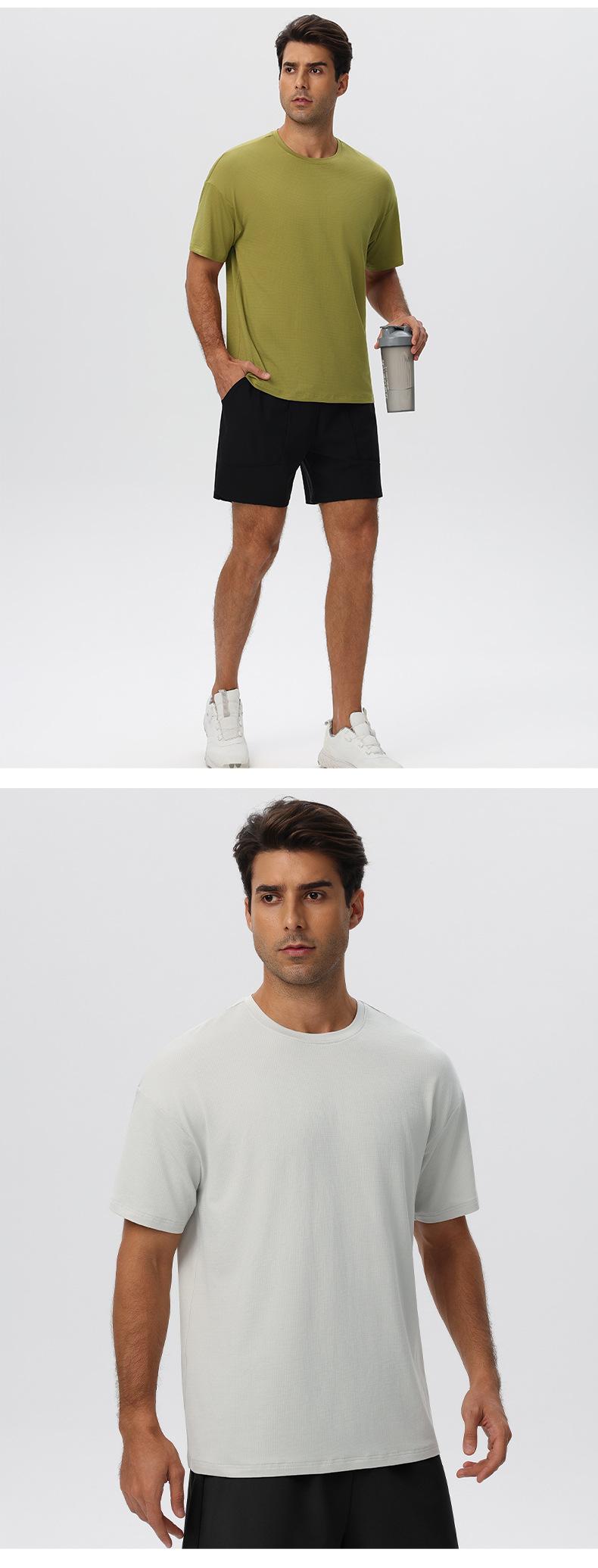 Mens Gym Activewear 39%Polyester 27.5% Cotton 27.5%Modal 6%Spandex Tshirt 61202 print logo 21
