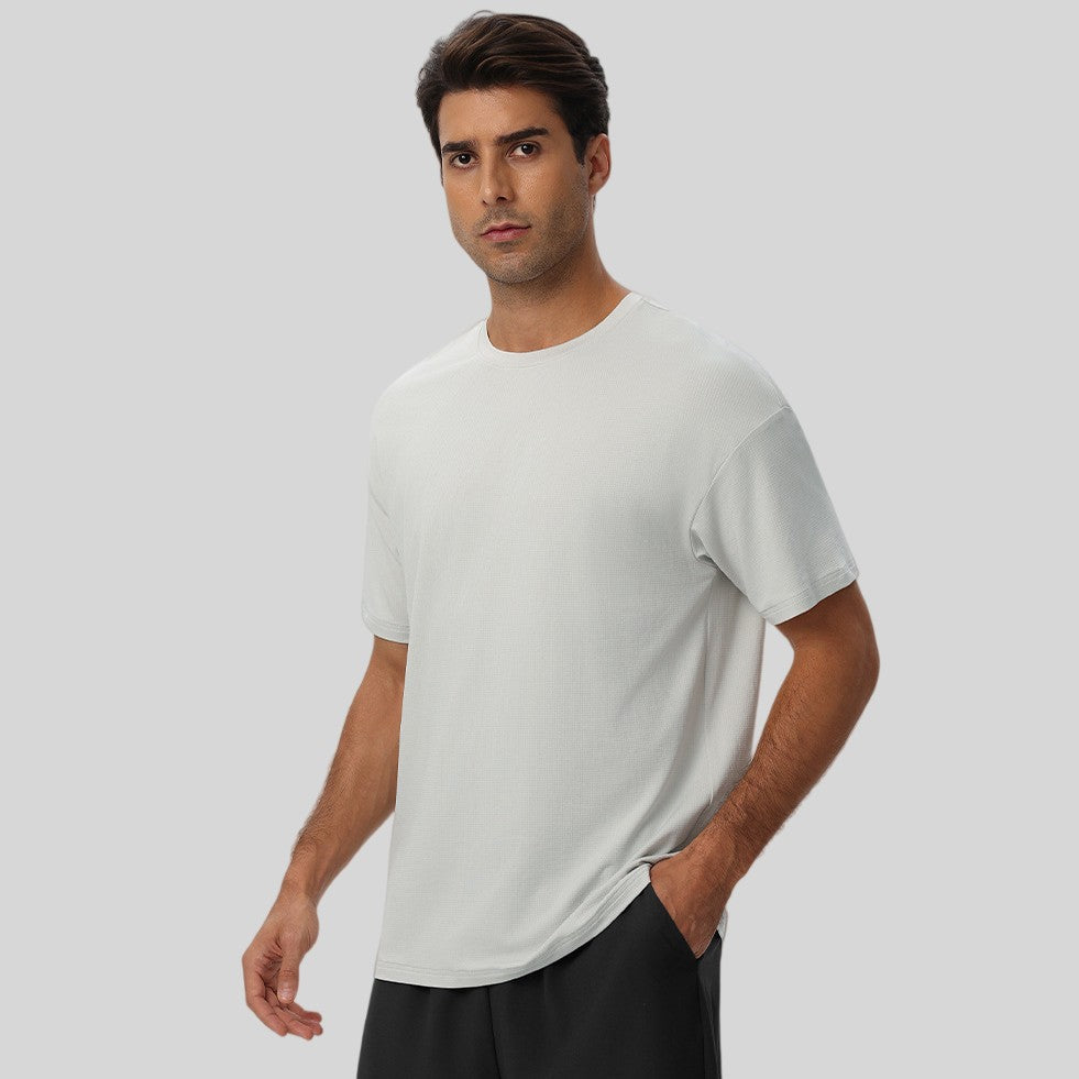 Mens Gym Activewear 39%Polyester 27.5% Cotton 27.5%Modal 6%Spandex Tshirt 61202 print logo 23