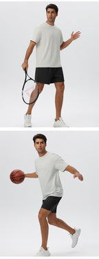 Mens Gym Activewear 39%Polyester 27.5% Cotton 27.5%Modal 6%Spandex Tshirt 61202 print logo 24
