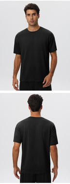 Mens Gym Activewear 39%Polyester 27.5% Cotton 27.5%Modal 6%Spandex Tshirt 61202 print logo 26