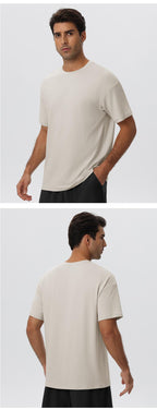 Mens Gym Activewear 39%Polyester 27.5% Cotton 27.5%Modal 6%Spandex Tshirt 61202 print logo 29