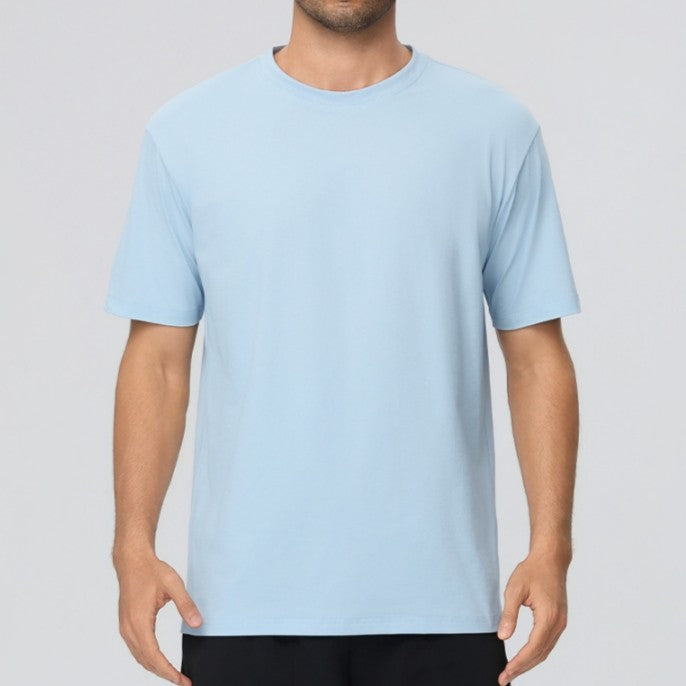 Mens Training Fitness 100%polyester Tshirt 61203 print logo 1