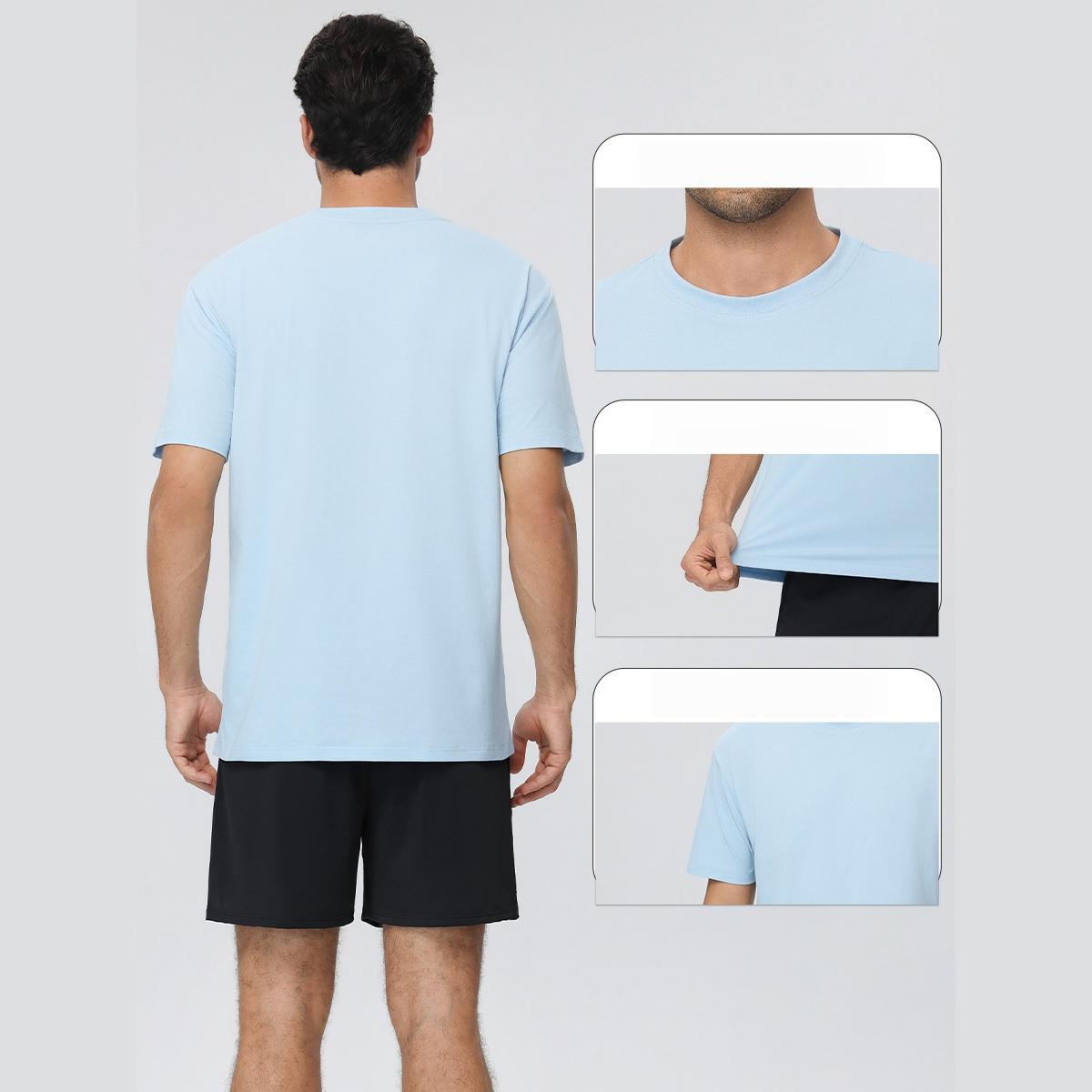 Mens Training Fitness 100%polyester Tshirt 61203 print logo 10