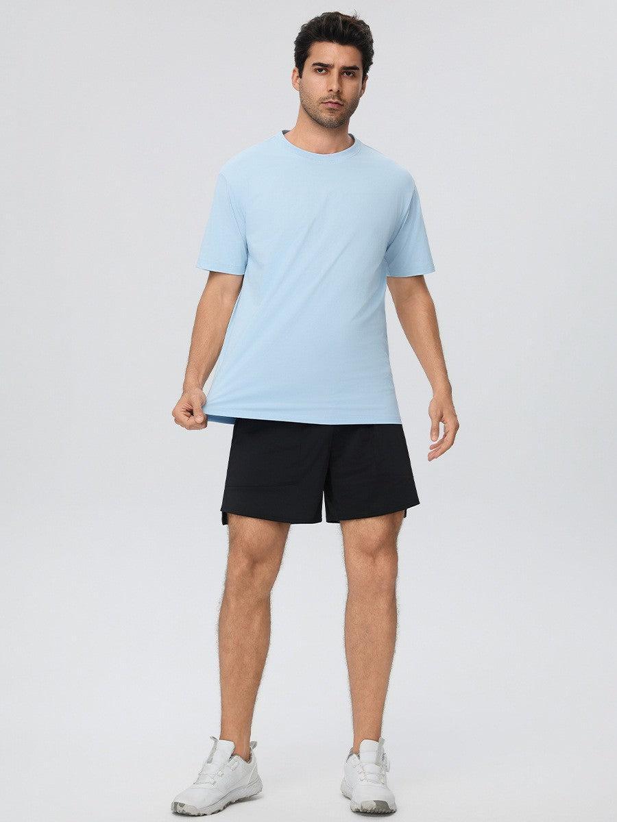 Mens Training Fitness 100%polyester Tshirt 61203 print logo 11