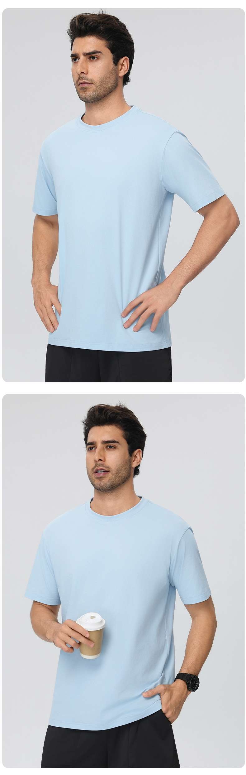 Mens Training Fitness 100%polyester Tshirt 61203 print logo 23