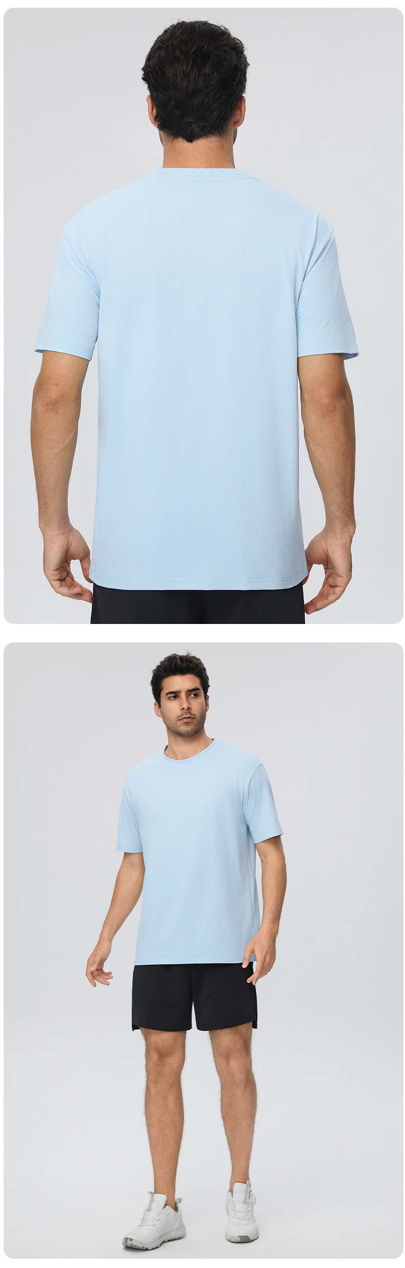 Mens Training Fitness 100%polyester Tshirt 61203 print logo 24