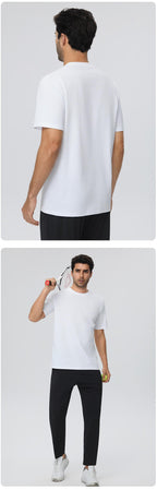 Mens Training Fitness 100%polyester Tshirt 61203 print logo 31