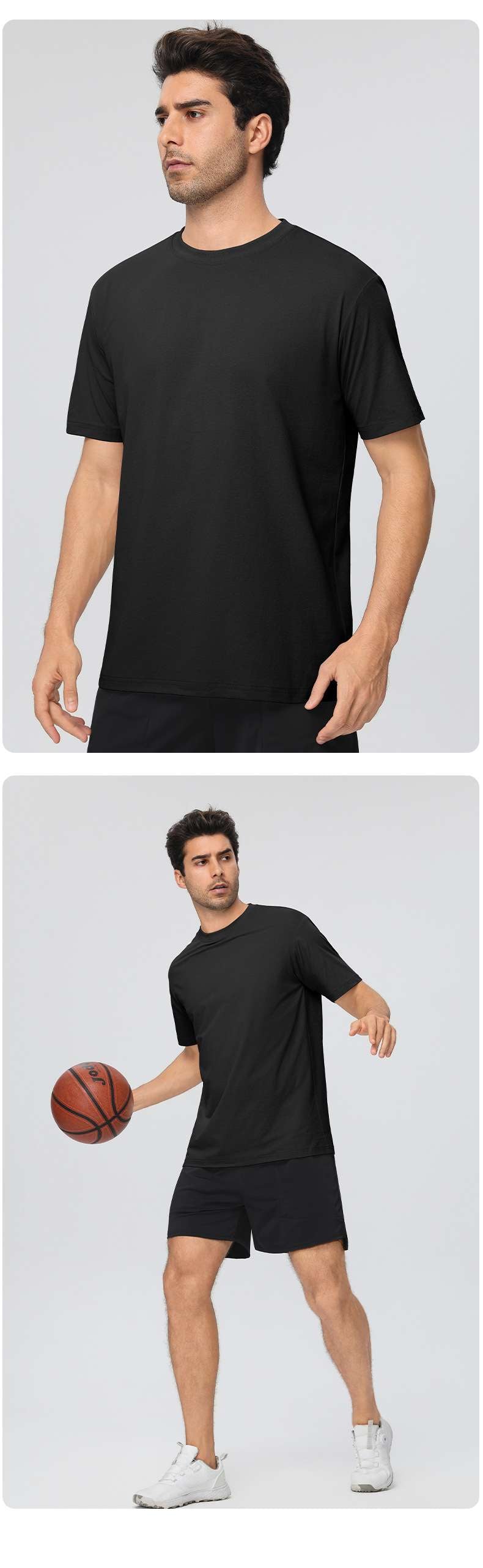 Mens Training Fitness 100%polyester Tshirt 61203 print logo 33