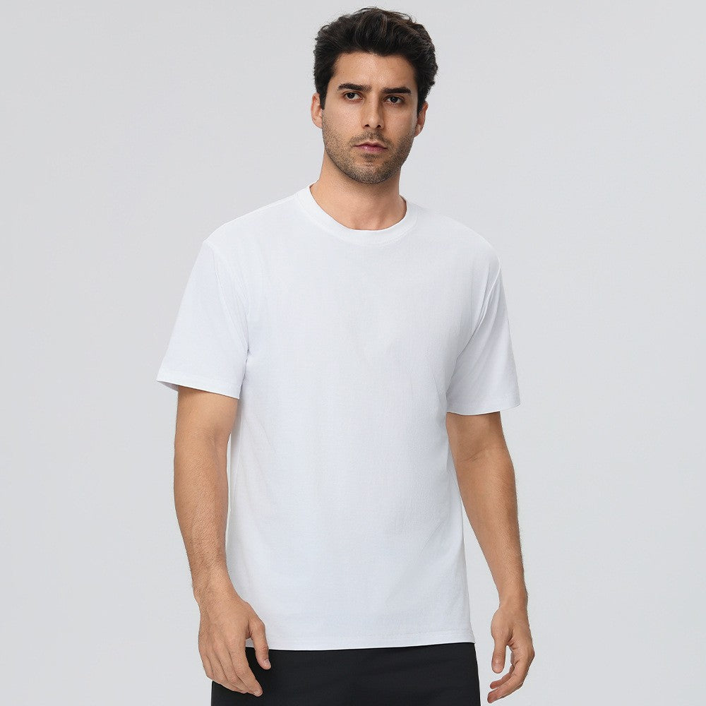 Mens Training Fitness 100%polyester Tshirt 61203 print logo 4