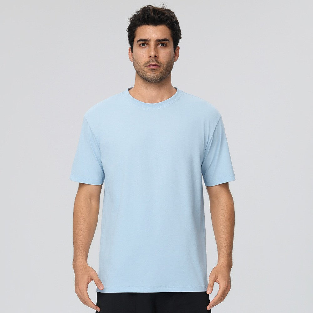 Mens Training Fitness 100%polyester Tshirt 61203 print logo 5