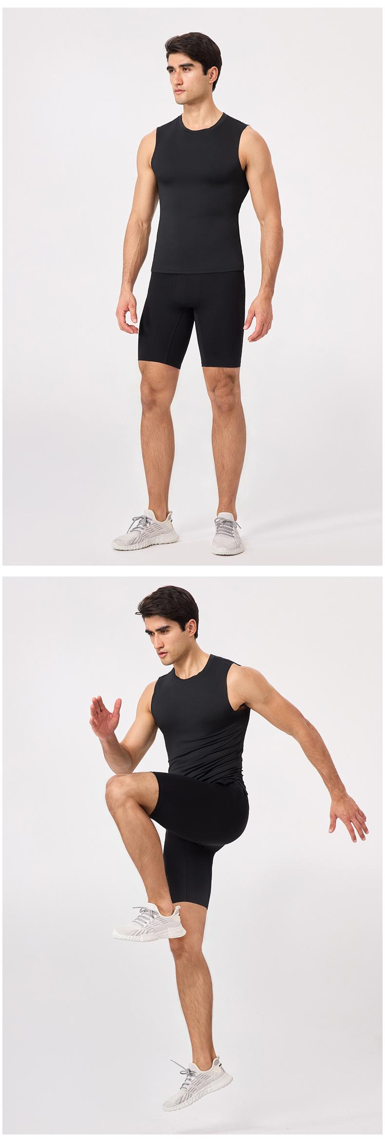 Mens Running Compression 75%nylon 25%spandex Shorts 51401 print logo 15