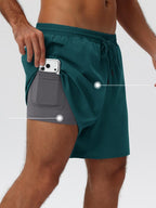 Mens Gym Activewear 90%polyester 10%spandex Shorts 61450 print logo 13