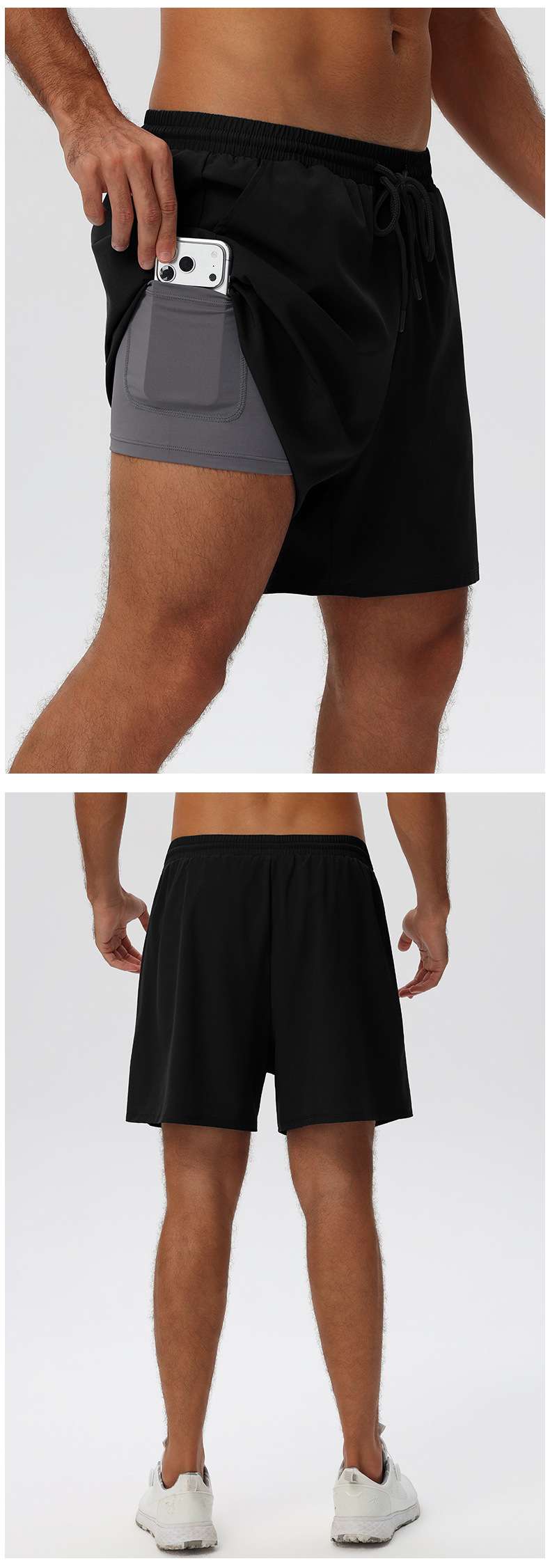 Mens Gym Activewear 90%polyester 10%spandex Shorts 61450 print logo 26