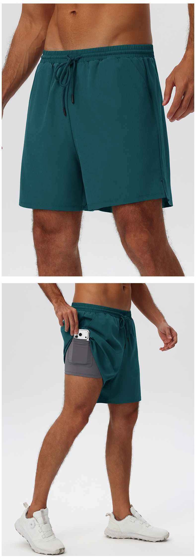 Mens Gym Activewear 90%polyester 10%spandex Shorts 61450 print logo 30