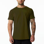 Mens Gym Workout 95% Cotton 5% Spandex T-shirt 6648-p print logo 33