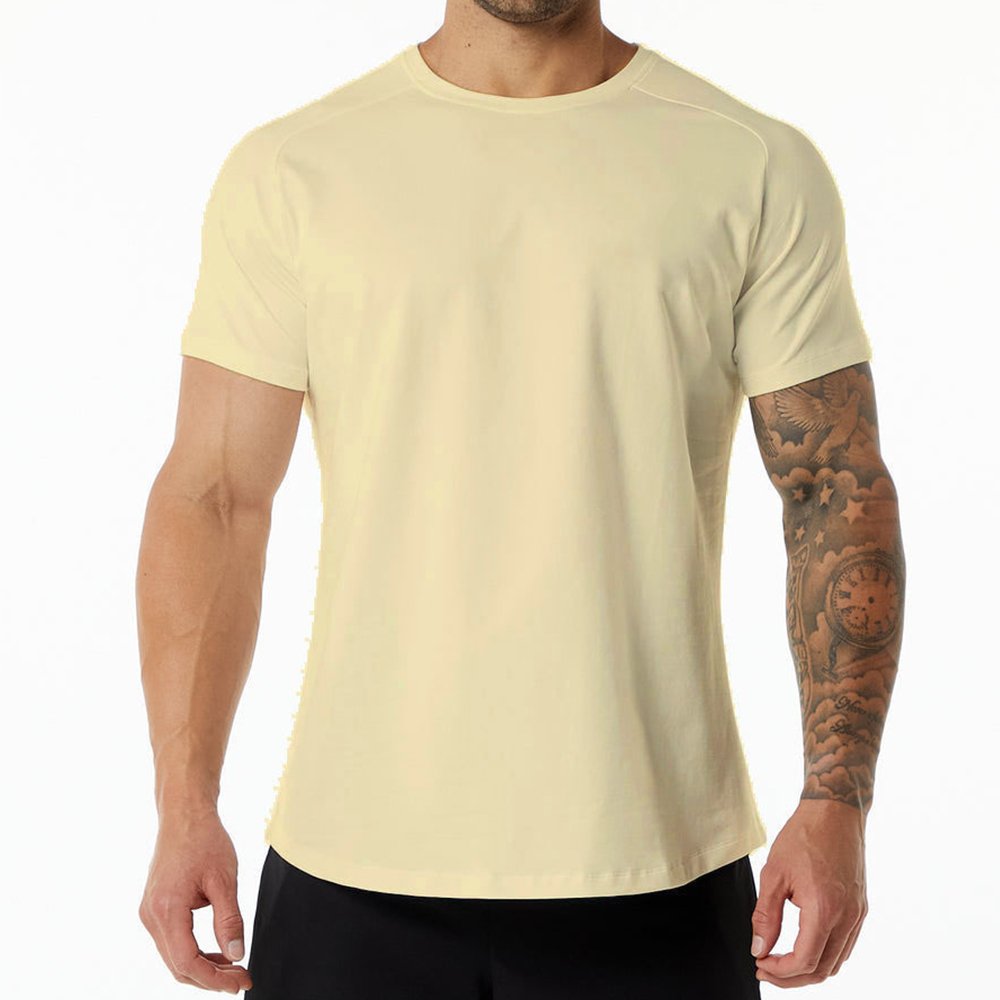 Mens Gym Workout 95% Cotton 5% Spandex T-shirt 6648-p print logo 5