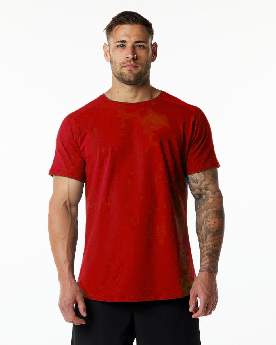 Mens Gym Workout 95% Cotton 5% Spandex T-shirt 6648-p print logo 18