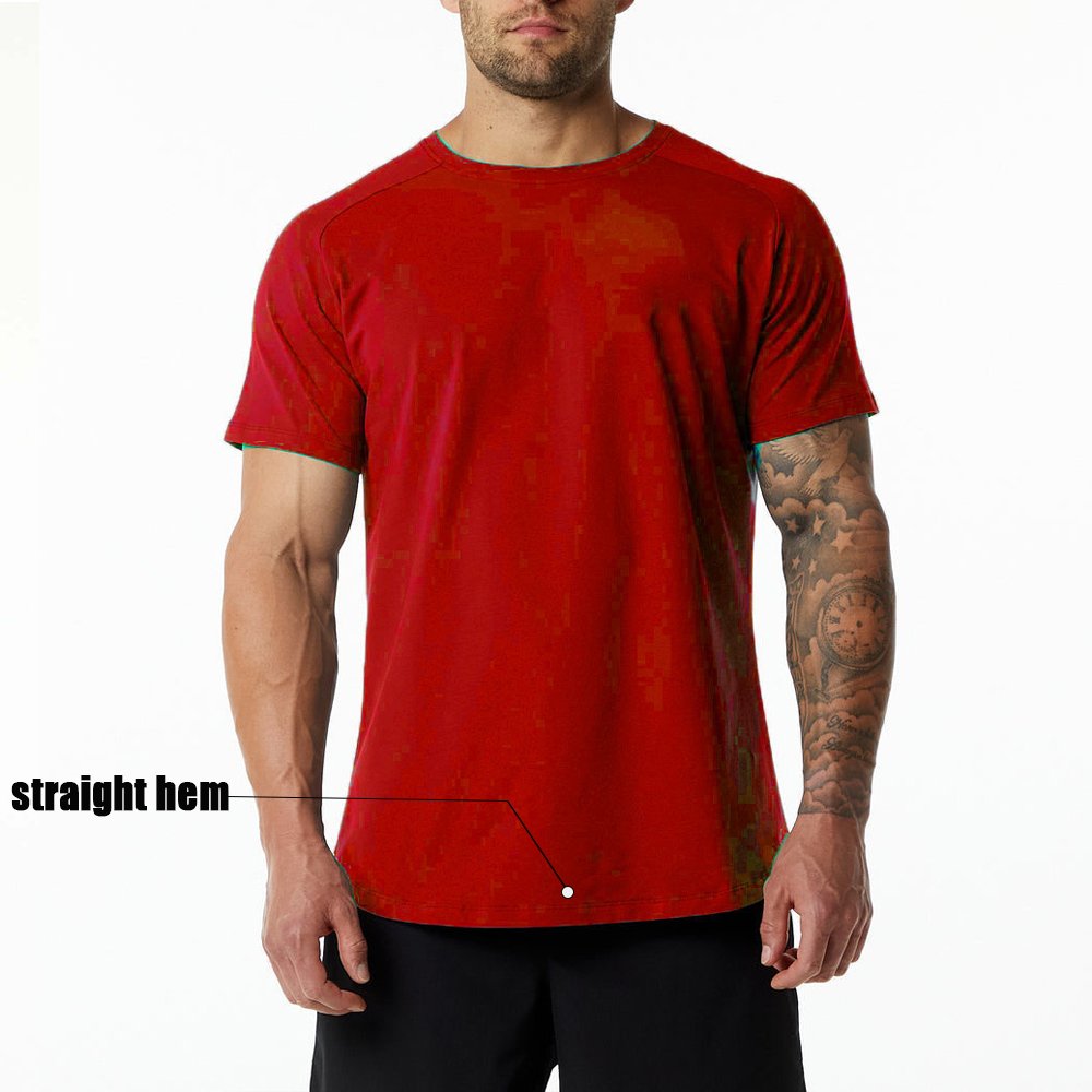 Mens Gym Workout 95% Cotton 5% Spandex T-shirt 6648-p print logo 10