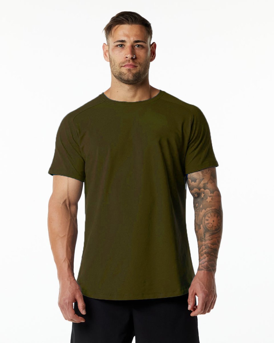 Mens Gym Workout 95% Cotton 5% Spandex T-shirt 6648-p print logo 26