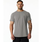 Mens Gym Workout 95% Cotton 5% Spandex T-shirt 6648-p print logo 23