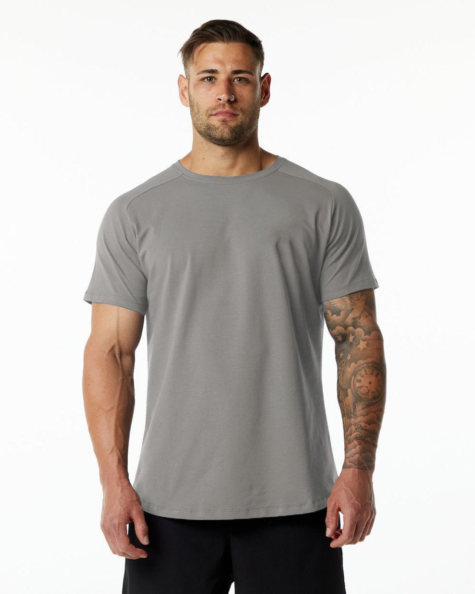 Mens Gym Workout 95% Cotton 5% Spandex T-shirt 6648-p print logo 19