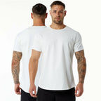 Mens Gym Workout 95% Cotton 5% Spandex T-shirt 6648-p print logo 8