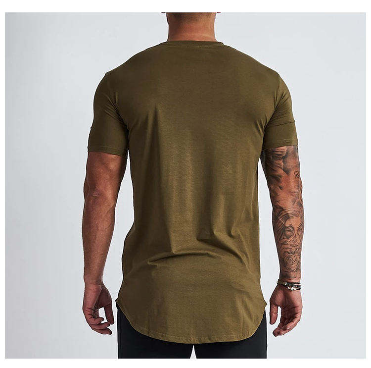 Mens Sports Fitness 95% Cotton 5% Spandex T-shirt 6648-u print logo 13