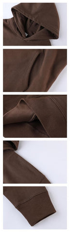 Mens Streetwear Oversized 100% Cotton Hoodie Set 6688-6601 Set print logo 39