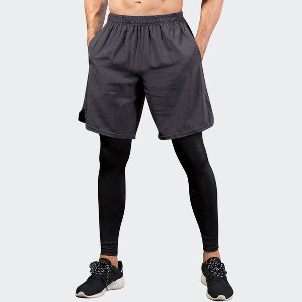 Mens Compression Sports 96%polyester 14%spandex Pants 7010 print logo 1