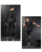 Mens Compression Sports 96%polyester 14%spandex Pants 7010 print logo 16