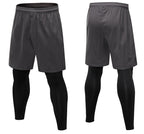 Mens Compression Sports 96%polyester 14%spandex Pants 7010 print logo 19