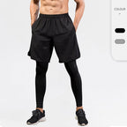 Mens Compression Sports 96%polyester 14%spandex Pants 7010 print logo 5