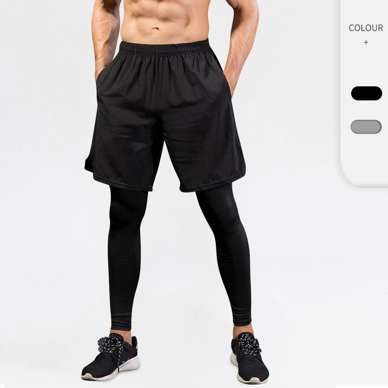 Mens Compression Sports 96%polyester 14%spandex Pants 7010 print logo 5