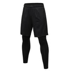 Mens Compression Sports 96%polyester 14%spandex Pants 7010 print logo 9