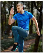 Custom 80GSM 100%polyester Lightweight Men's running shirts 725903536832 print logo 21