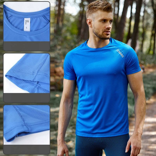 Custom 80GSM 100%polyester Lightweight Men's running shirts 725903536832 print logo 1