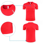 Custom 80GSM 100%polyester Lightweight Men's running shirts 725903536832 print logo 9