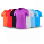 Custom 80GSM 100%polyester Lightweight Men's running shirts 725903536832 print logo 6