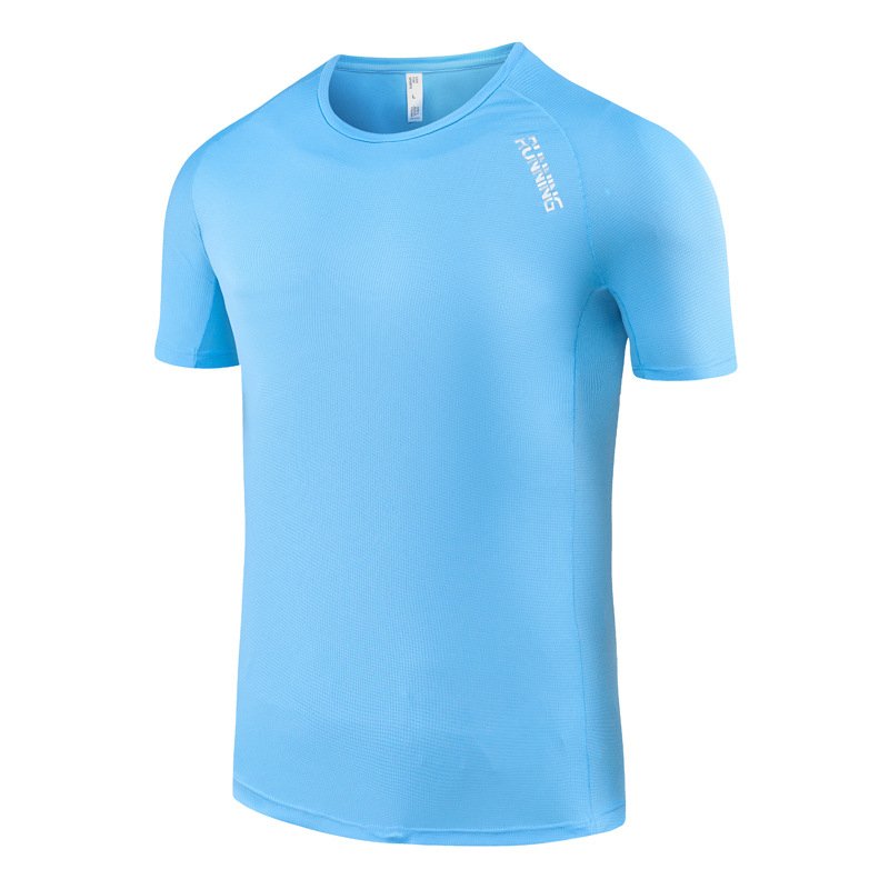 Custom 80GSM 100%polyester Lightweight Men's running shirts 725903536832 print logo 7