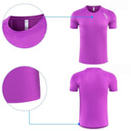 Custom 80GSM 100%polyester Lightweight Men's running shirts 725903536832 print logo 4