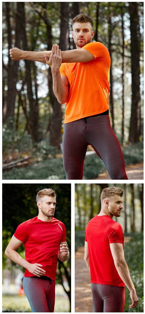 Custom 80GSM 100%polyester Lightweight Men's running shirts 725903536832 print logo 24