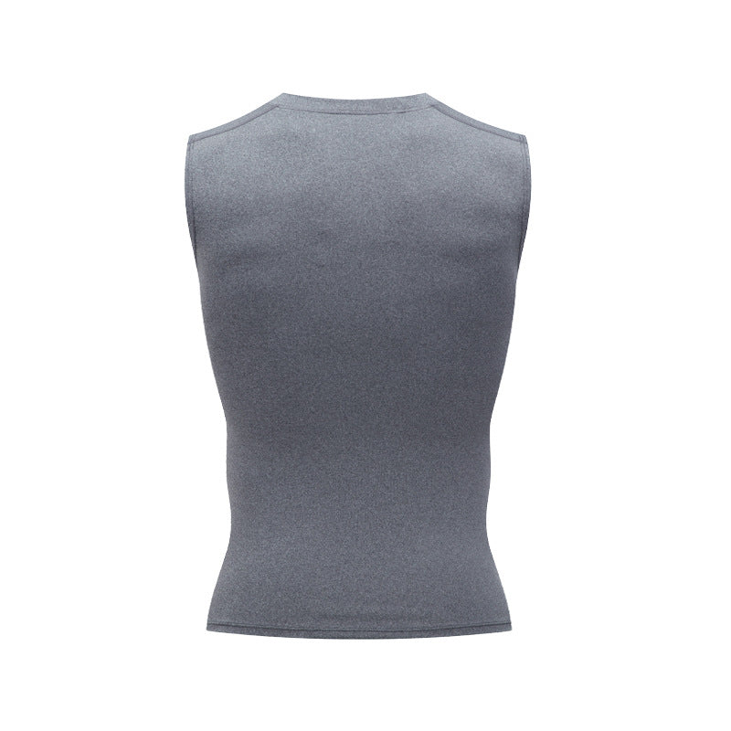 Mens Sports Compression 94%polyester 6%spandex Tank Top 807 print logo 11