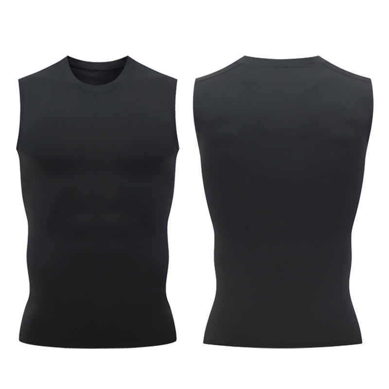 Mens Sports Compression 94%polyester 6%spandex Tank Top 807 print logo 12