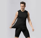 Mens Sports Compression 94%polyester 6%spandex Tank Top 807 print logo 16