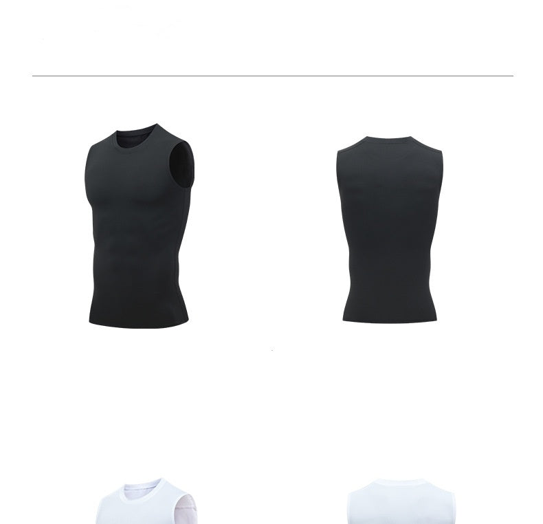 Mens Sports Compression 94%polyester 6%spandex Tank Top 807 print logo 18