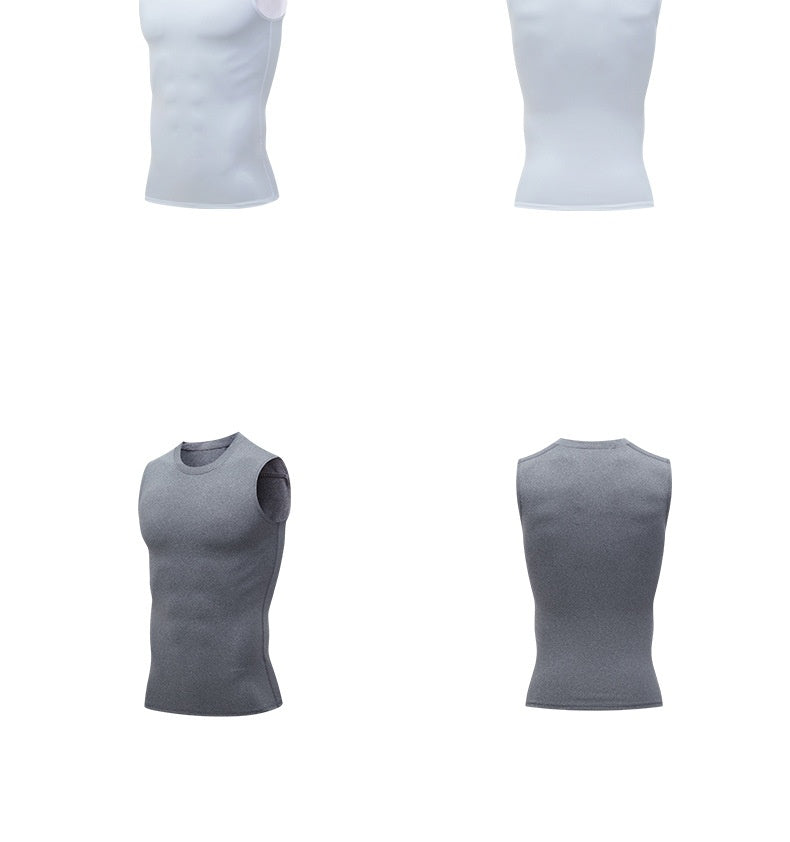 Mens Sports Compression 94%polyester 6%spandex Tank Top 807 print logo 19