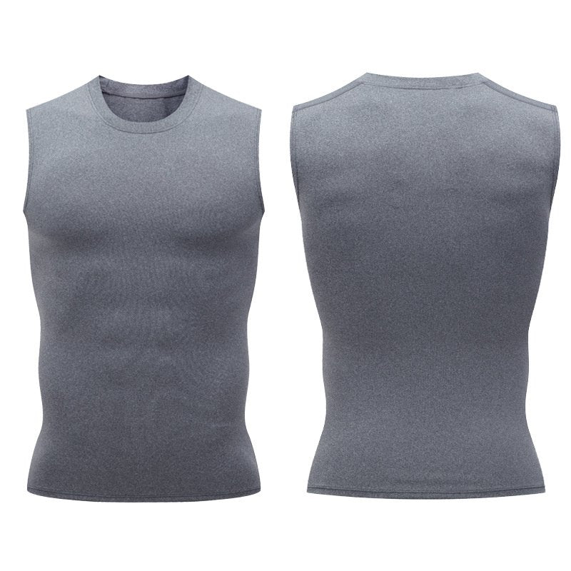 Mens Sports Compression 94%polyester 6%spandex Tank Top 807 print logo 3