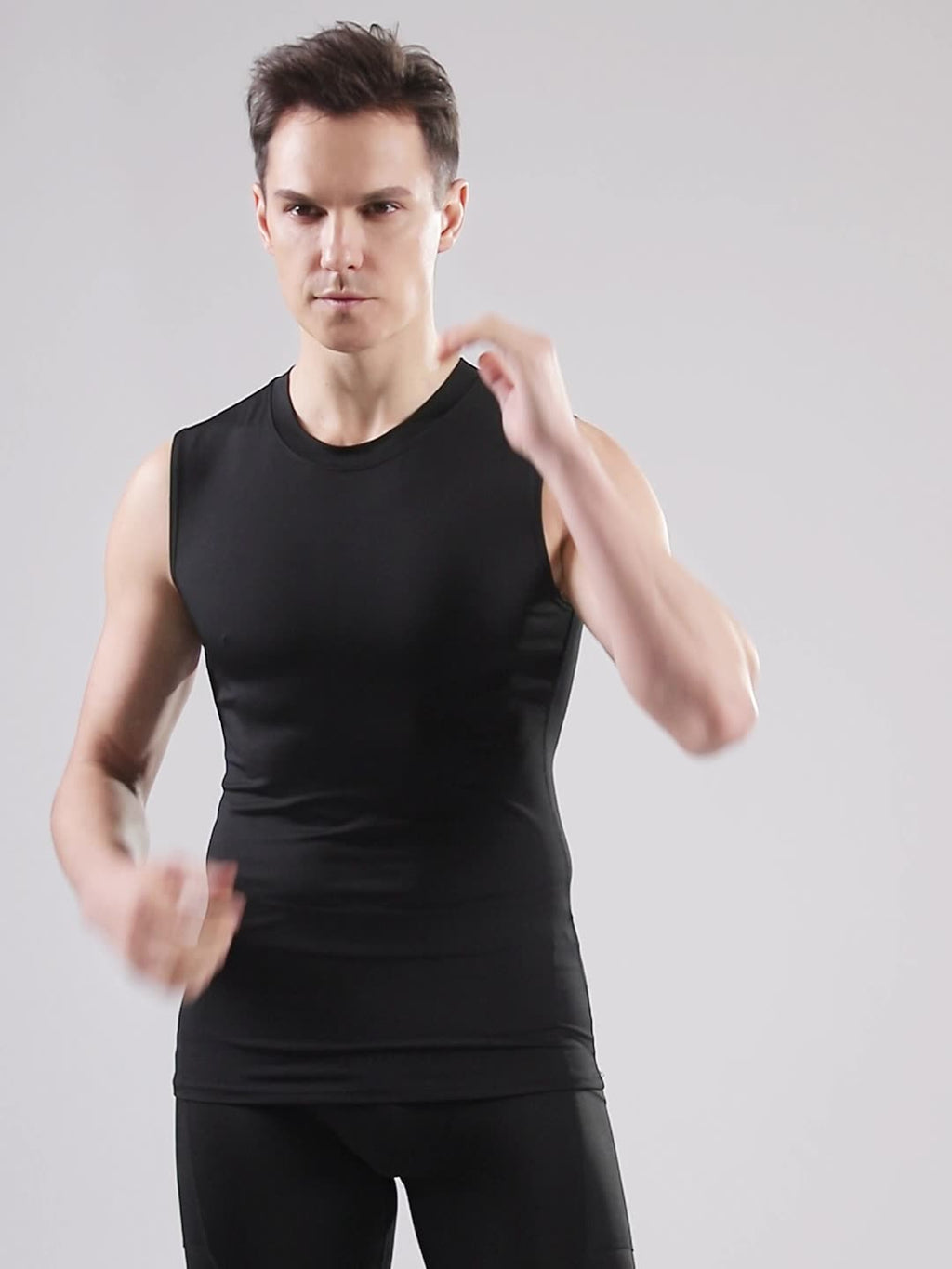 Mens Sports Compression 94%polyester 6%spandex Tank Top 807 print logo 6