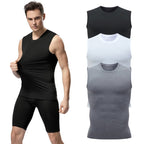 Mens Sports Compression 94%polyester 6%spandex Tank Top 807 print logo 7